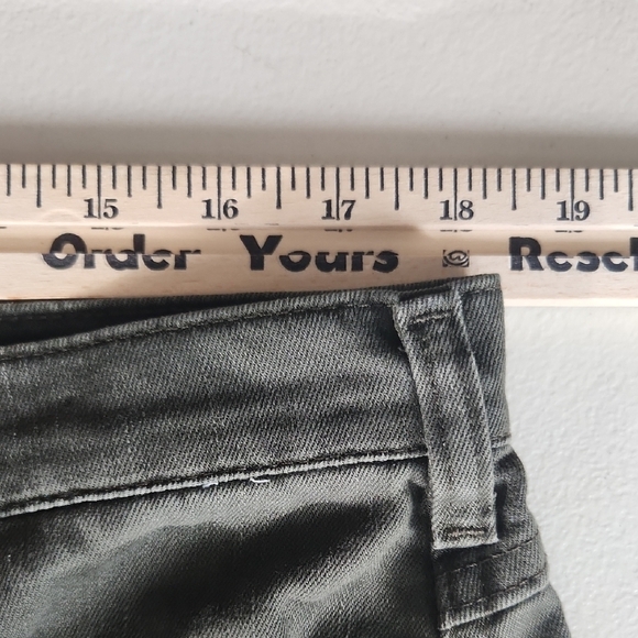 Lee Jeans Womens 18 Olive Green Straight Cropped Leg Pants - Picture 5 of 12